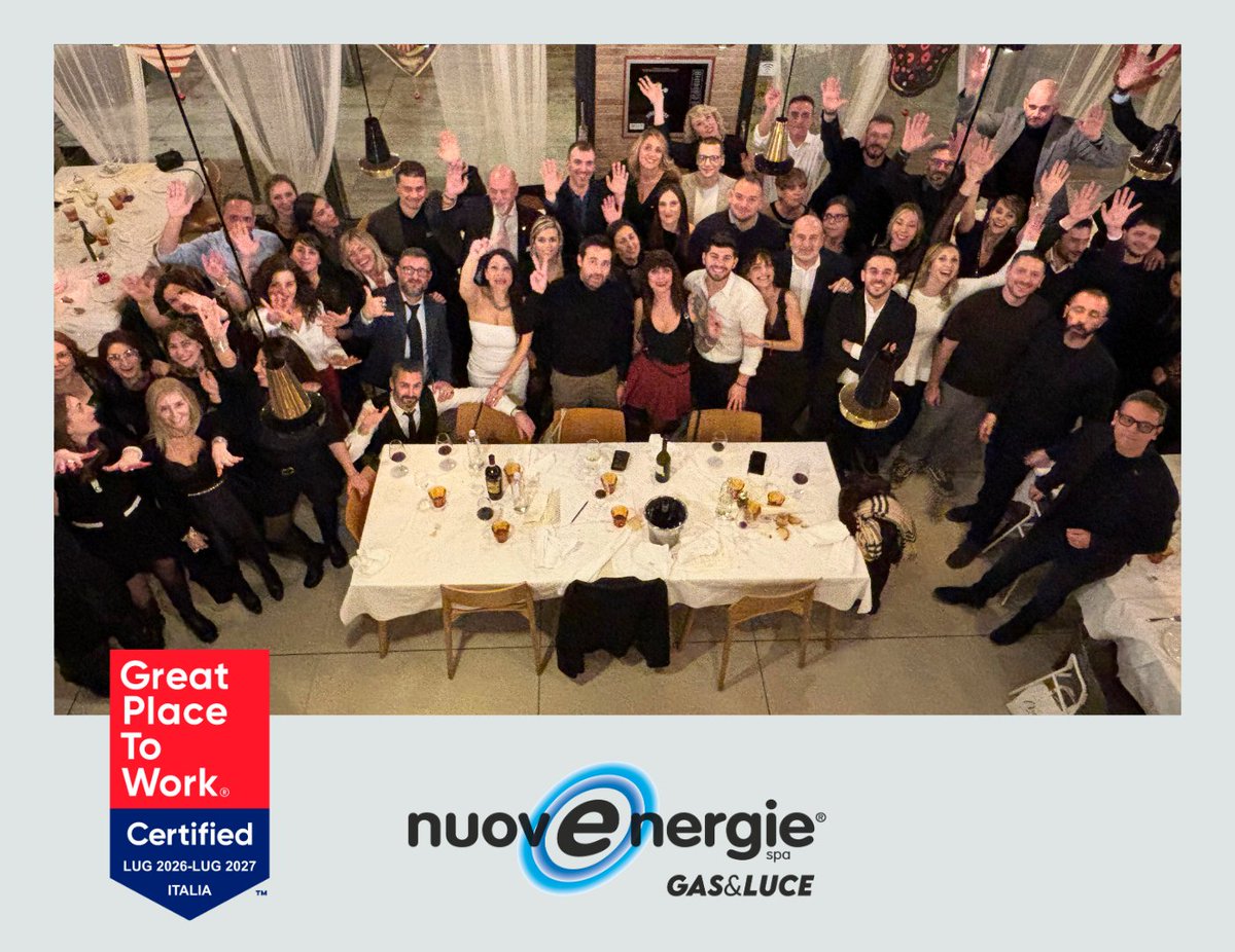 GPTWItalia's tweet photo. 🙌 Congratulazioni a Nuovenergie per aver ottenuto la Certificazione Great Place To Work® Italia!

Un riconoscimento che valorizza l’impegno dell’organizzazione nel costruire un ambiente di lavoro basato sulla fiducia.

🔗 Scoprite di più su Nuovenergie: https://t.co/CHChB6NeGi https://t.co/oKEmirMRRO