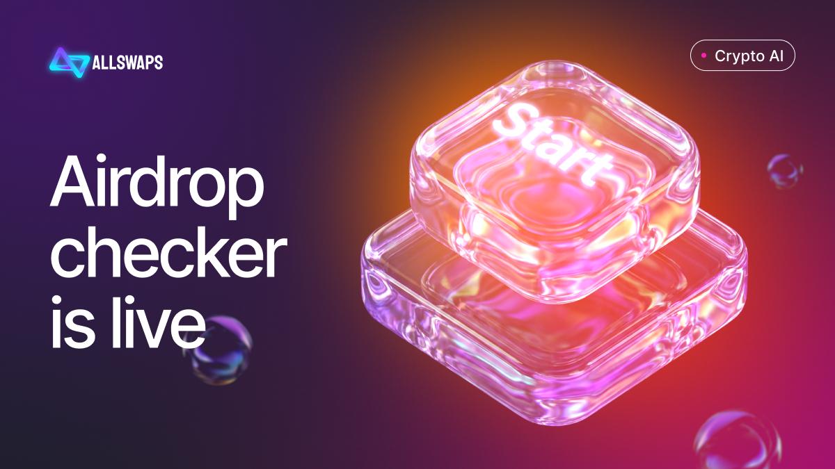 allswapscom's tweet photo. 🎁 Airdrop checker is live

Check if you got an allocation — just paste your wallet address, no connection needed.

👉 https://t.co/twncL5ytDv

Your allocation depends on your NFTs — how many you hold, their level, and their rarity.

Rewards will be sent out within a week. 💸
Thank you to everyone who's been part of this project from the start — this is for you. 🙌