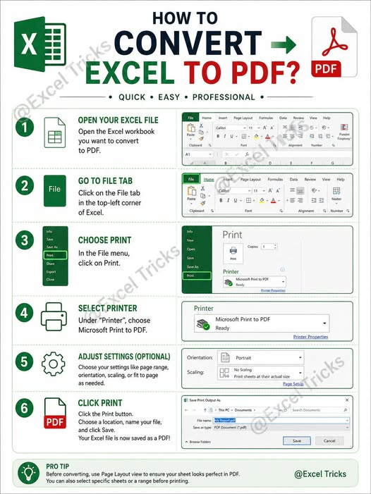 Learnexel09's tweet photo. How to convert Excel to pdf? https://t.co/Rw5YkLUDdP