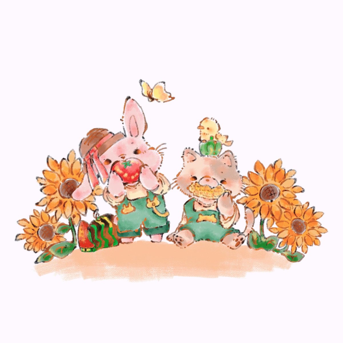 tirutiru2528's tweet photo. 採れたて🍅🌽🍉🫑

#イラスト 
#絵描きさんと繋がりたい https://t.co/9W3WfvPbV3
