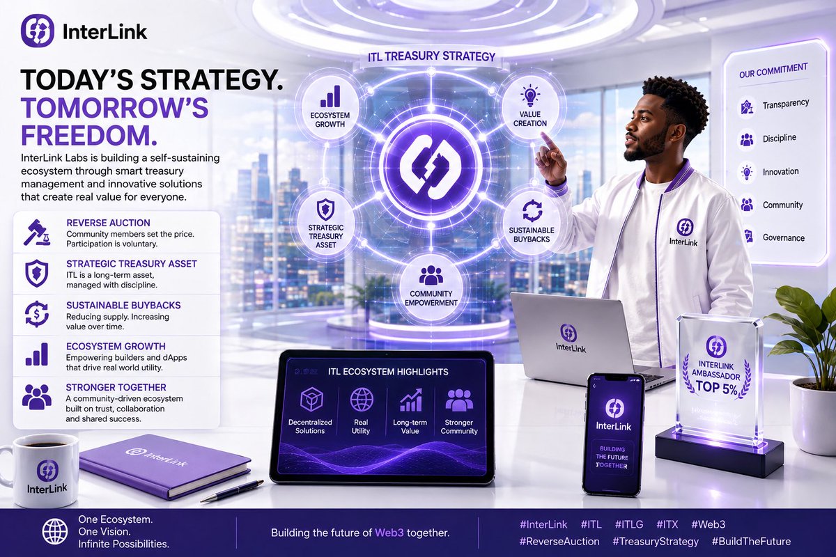 sam__silver's tweet photo. Every sustainable ecosystem begins with a clear vision and disciplined execution. InterLink's treasury strategy is focused on creating lastingvalue,strengthening the community, and building a future driven by innovationot shor
#InterLink #ITL #ITLG #ITX #InterLinkAmbassador https://t.co/n4MWyp5tyS