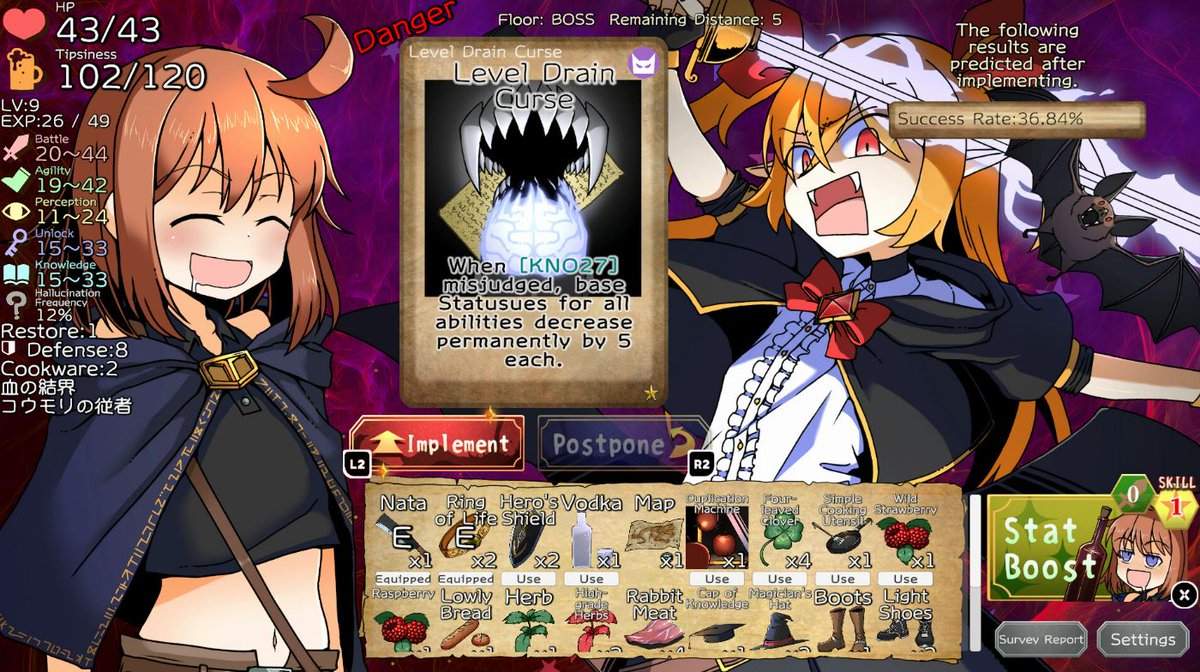 AUTOMATON_ENG's tweet photo. Drunken Rogue, a dungeon-crawling RPG where heroines get stronger the drunker they become, launches on Steam on August 21
https://t.co/xH0lZfm7pZ https://t.co/eIaE4zphUG