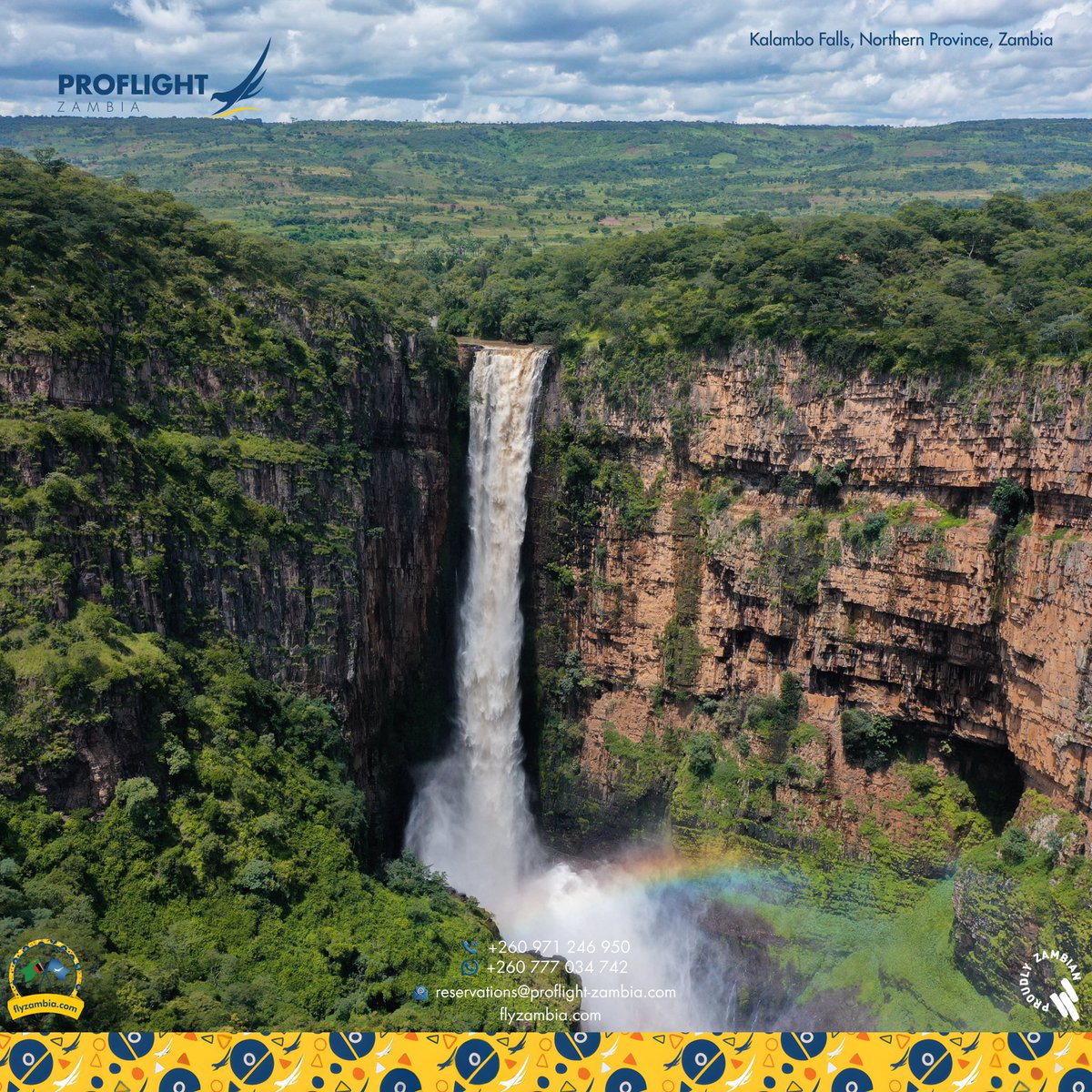 proflightzambia's tweet photo. Kasama is in Zambia's Northern Province, a route that doesn't come up in most travel itineraries. It is just a three-hour drive from the beautiful Kalambo Falls
 
Victoria Falls is about 100 metres at its highest point, Kalambo is twice that height.

#FlyZambia https://t.co/NGH7F2YgtC