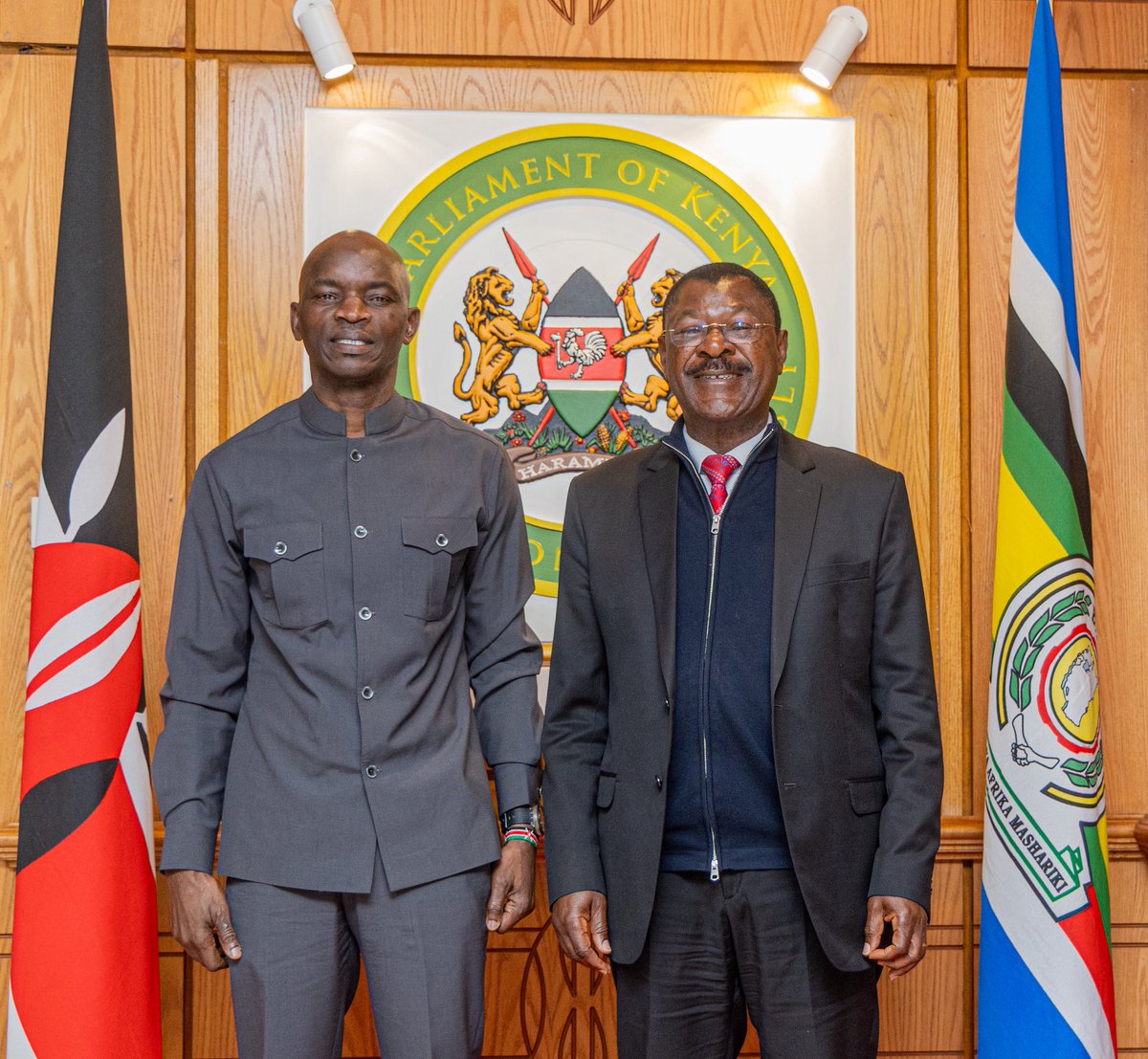 HonWetangula's tweet photo. Delighted to host Mr. Maurice Ogeta, the long-serving aide to the late former Prime Minister Raila Odinga, in my office this morning for a courtesy call. https://t.co/c2Fi483zTi