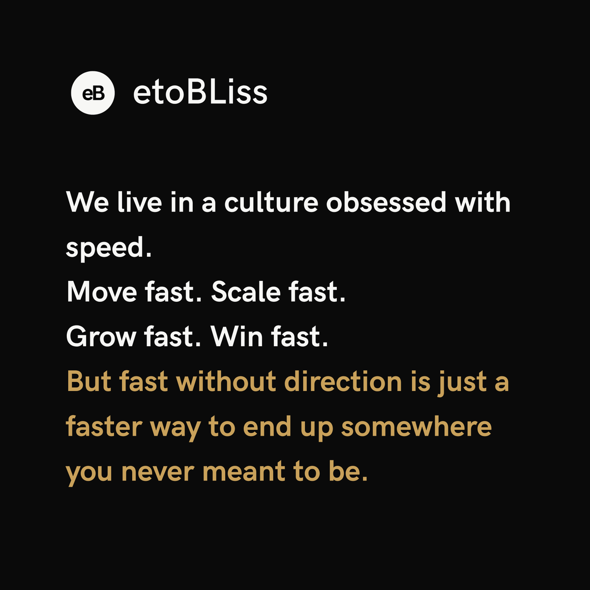 eto_bliss's tweet photo. Most people don't burn out
from working too hard.
They burn out from working hard
in the wrong direction.
Direction first. Always.

Day 4. The Becoming. 🖤 https://t.co/R8RnCW3Hxf