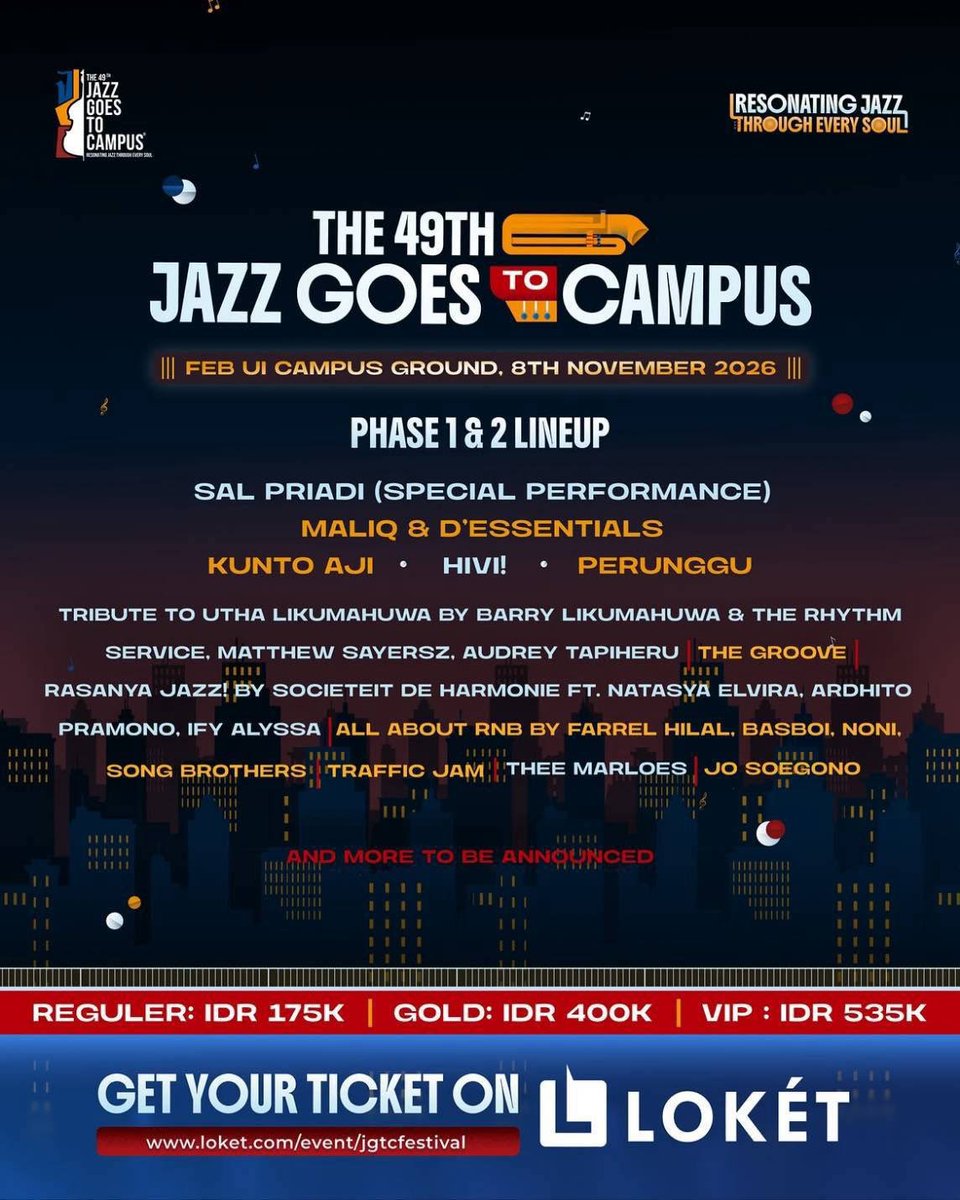 soonzbeanie's tweet photo. [THE 49TH JGTC PRESALE 2 TICKETS IS HERE!]

Three ticket categories are now available!
🎟️ Regular : 175K
🎟️ Gold : 400K (Sold Out)
🎟️ Platinum : 535K (Sold Out)

Available exclusively on Lokét!
https://t.co/YlUW0mhTg0

Get an additional 5% discount with JGTCXSUN promo code https://t.co/NwGvZrrgGI