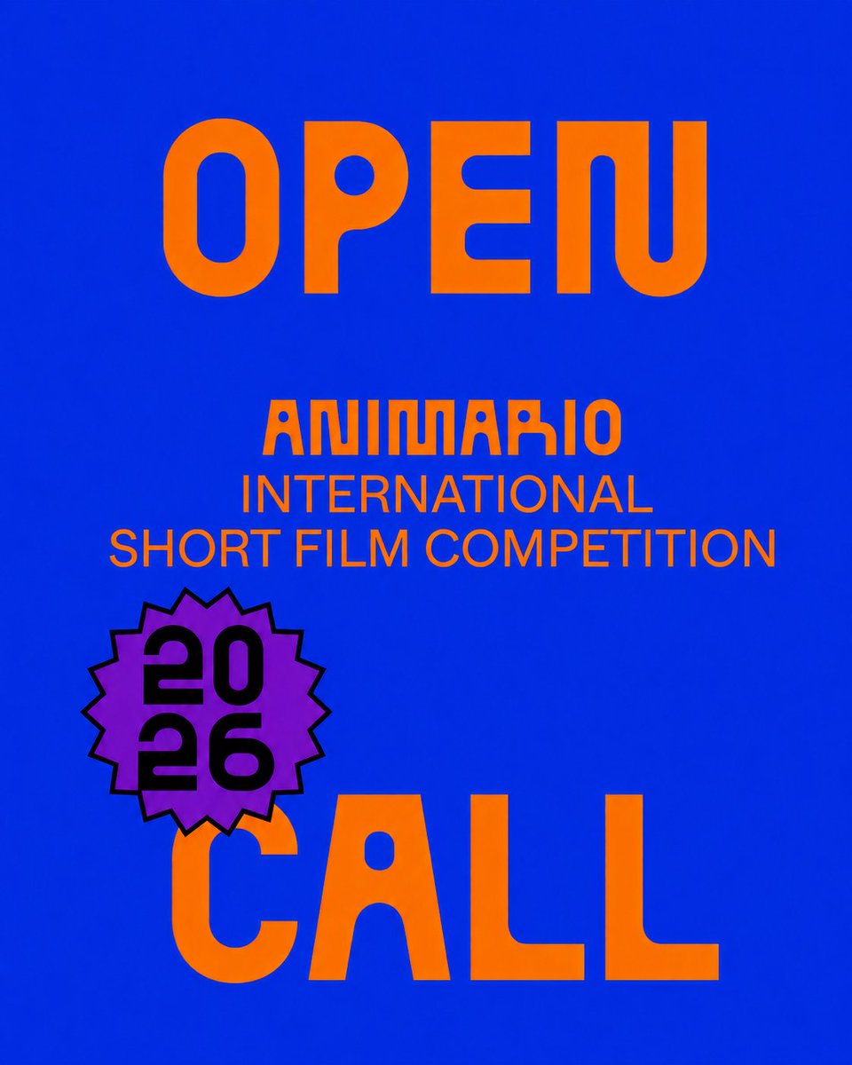 CinetecaMadrid's tweet photo. 📣 ¡Continúa #AbiertaConvocatoria de la IX edición #ANIMARIO al Mejor Cortometraje Internacional Animado! Organizado por #MataderoMadrid y #CinetecaMadrid
📆Recepción de cortos (30 min máx) hasta el 13/09/2026.
ℹ️ Bases e inscricpiones 👇
https://t.co/TofAsRSMFH https://t.co/9q2sFbKdLm