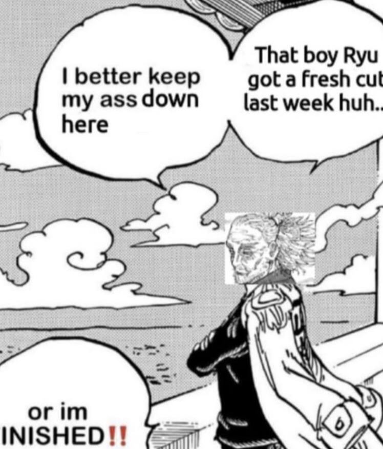 Supremexxm's tweet photo. @TSD_NMBACKUP Kashimo in his era when ryu came out of barber shop https://t.co/gmOsoP8Cbd
