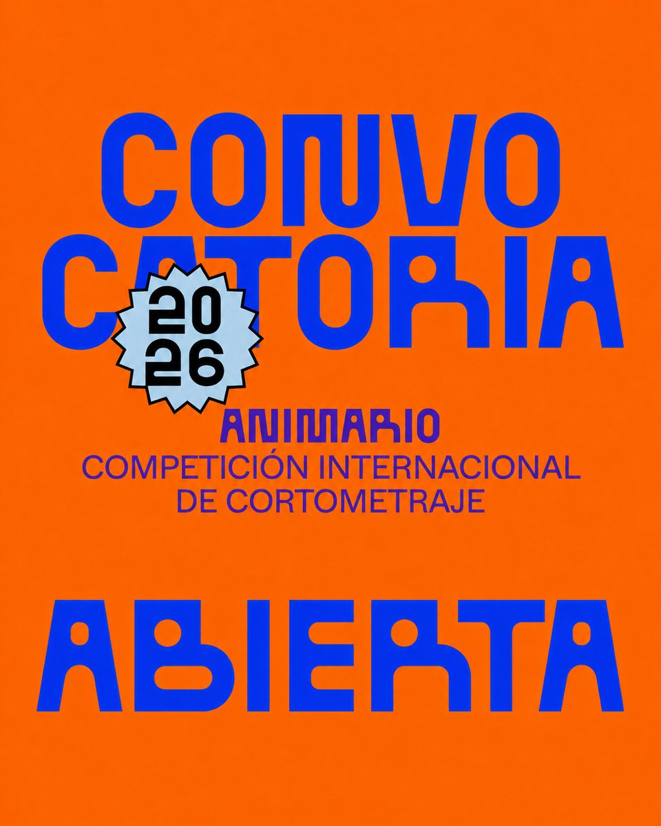 CinetecaMadrid's tweet photo. 📣 ¡Continúa #AbiertaConvocatoria de la IX edición #ANIMARIO al Mejor Cortometraje Internacional Animado! Organizado por #MataderoMadrid y #CinetecaMadrid
📆Recepción de cortos (30 min máx) hasta el 13/09/2026.
ℹ️ Bases e inscricpiones 👇
https://t.co/TofAsRSMFH https://t.co/9q2sFbKdLm