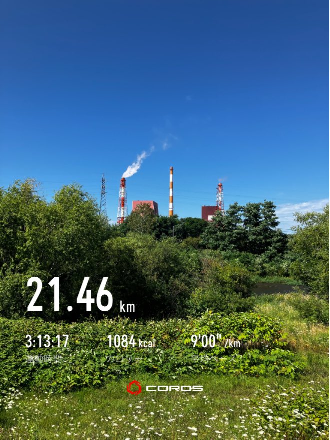ms_itua's tweet photo. 旭川の河川を巡るジョグ🩴

この辺一周したら10kmくらいだろう
と思って走ってみたら20km超えてました
縮尺見誤ってました

前回は美瑛川→忠別川を
今回は忠別川→石狩川→牛朱別川を走りました https://t.co/GIow3f2hM2