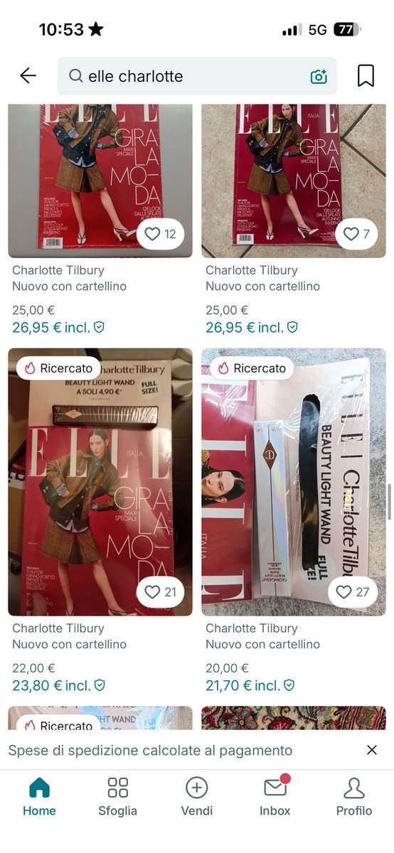 sweetnthgss's tweet photo. Imbarazzante direi questa cosa della rivista Elle con dentro il blush di Charlotte Tilbury, prendere una rivista a 7€ e rivenderla anche al triplo su vinted, morti di fame. https://t.co/VJ5jKr3Wjm