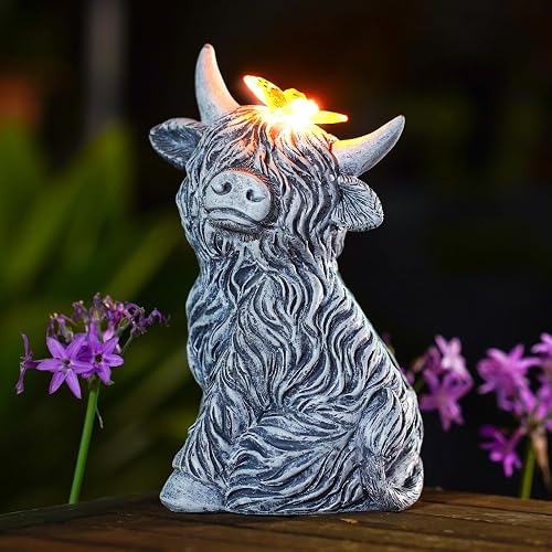 UKSimmer_'s tweet photo. An item on my Throne wishlist just got fully funded: Yeomoo Solar Powered Highland Cow Garden Ornaments - Outdoor Resin Statue with Butterfly Fairy Lights for Lawn Balcony Patio Yard Decor - Birthday Gifts for Women Mum Men(G. Thank you! https://t.co/hljynluQbp #Wishlist #Throne https://t.co/7J1EJOhjPx