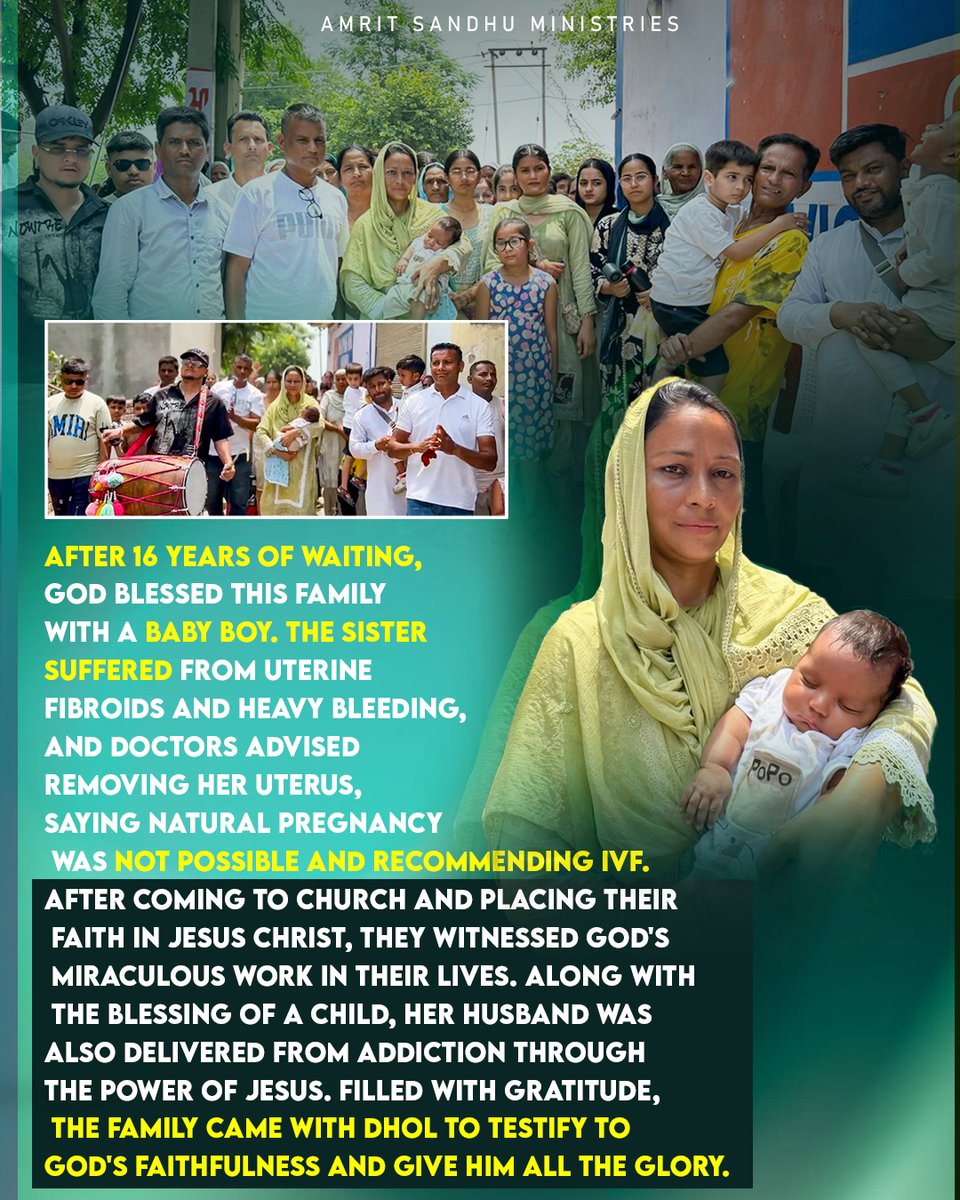 PastorAmrit's tweet photo. Man of God #PastorAmritSandhuJi and Woman of God #PastorArchnaSandhuJi celebrating powerful testimonies through worship and praise. 👏🏻
📖 “For with God nothing shall be impossible.” – Luke 1:37 📖
A DOUBLE MIRACLE: FREEDOM FROM ADDICTION &amp; BLESSED WITH A BABY BOY AFTER 16 YEARS https://t.co/mEJ9DzErbZ