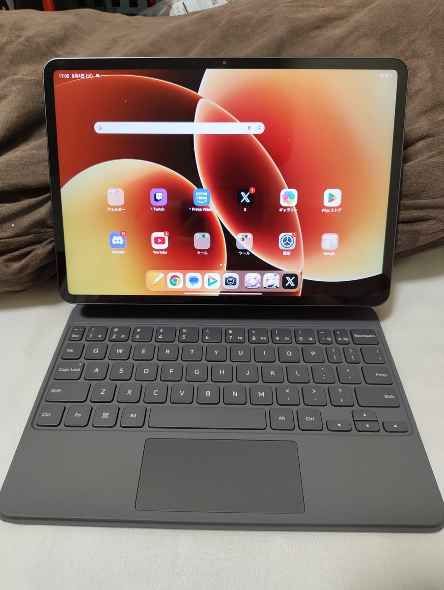 Noman0914's tweet photo. 新しいタブレットとキーボードケース良い感じや https://t.co/BHsUIJNjn8