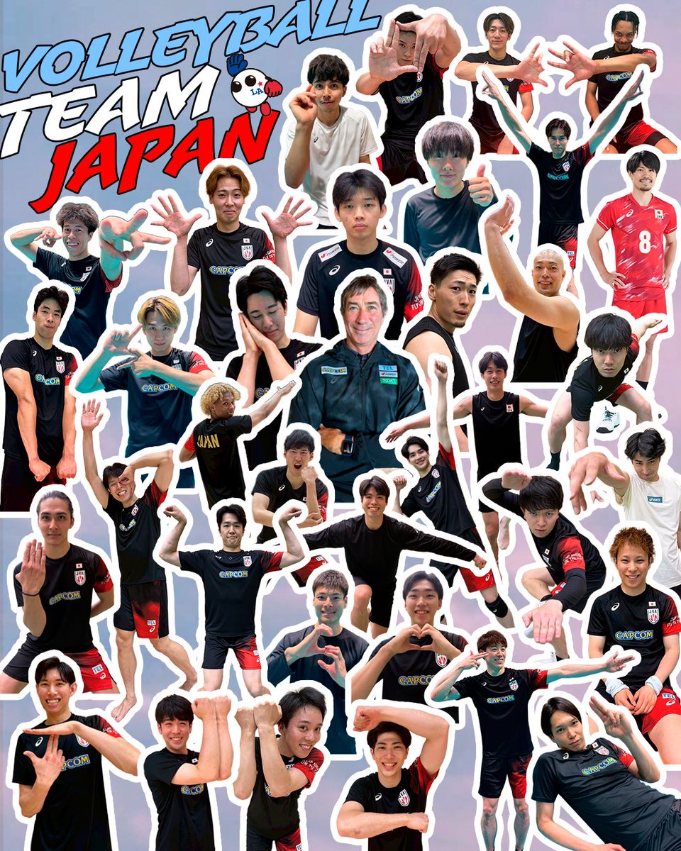 fujitv_volley1's tweet photo. ⬜️ 日本代表選手のプロフ帳大公開 🟥
女子日本代表に続き男子日本代表もプロフ帳を公開しました😎💫

選手本人に直筆で書いてもらいプロフ帳用に写真を撮影📸
今回は写真をコラージュ画像でまとめてみました🌈

山田大貴監督のもと結成されたギニュー特戦隊メンバーの共通点は....
🎓早稲田大学現役生&卒業生🎓
村山豪選手・伊藤吏玖選手・川野琢磨選手・麻野堅斗選手の5人で一つのポーズが完成しました🦸🏻‍♂️

三輪大将選手とエバデダンラリー選手は #カリスマックス ポーズ🕶️
髙橋藍選手も全身でポーズしてくれました🕺

石川祐希選手は髙橋藍選手に指導されながら
夜の踊り子ポーズでパシャリ📸
宮浦健人選手はイケメンゴリラ・シャバーニくん🦍
下川諒選手は趣味のダーツ🎯
甲斐優斗選手はよく寝るので居眠りポーズ💤
他の選手も好きなアニメのキャラクターや所属チームのポーズ、自分を象徴するポーズなどなど個性たっぷり👽

#バボちゃんプロフ帳 で選手のプロフィール帳をチェック☑️
ぜひ写真にも注目してお楽しみください😽
新たな“推し選手”を見つけるきっかけになるかもしれません👑💭

#バレーボール男子日本代表
#駆けあがれ最高の先へ