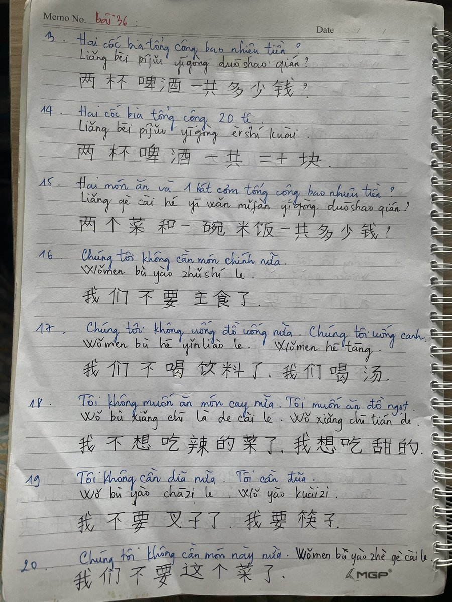 VyVu88's tweet photo. TTKLT- Bài 36 Gọi món - 4/8 
Flashcard 425-433 + Viết câu
Tiếp tục nối đuôi đồng đội @nga1736757 @tue1055420 @BienNguyen1999 @LeThanhNghia22 https://t.co/yEBofLv70p
