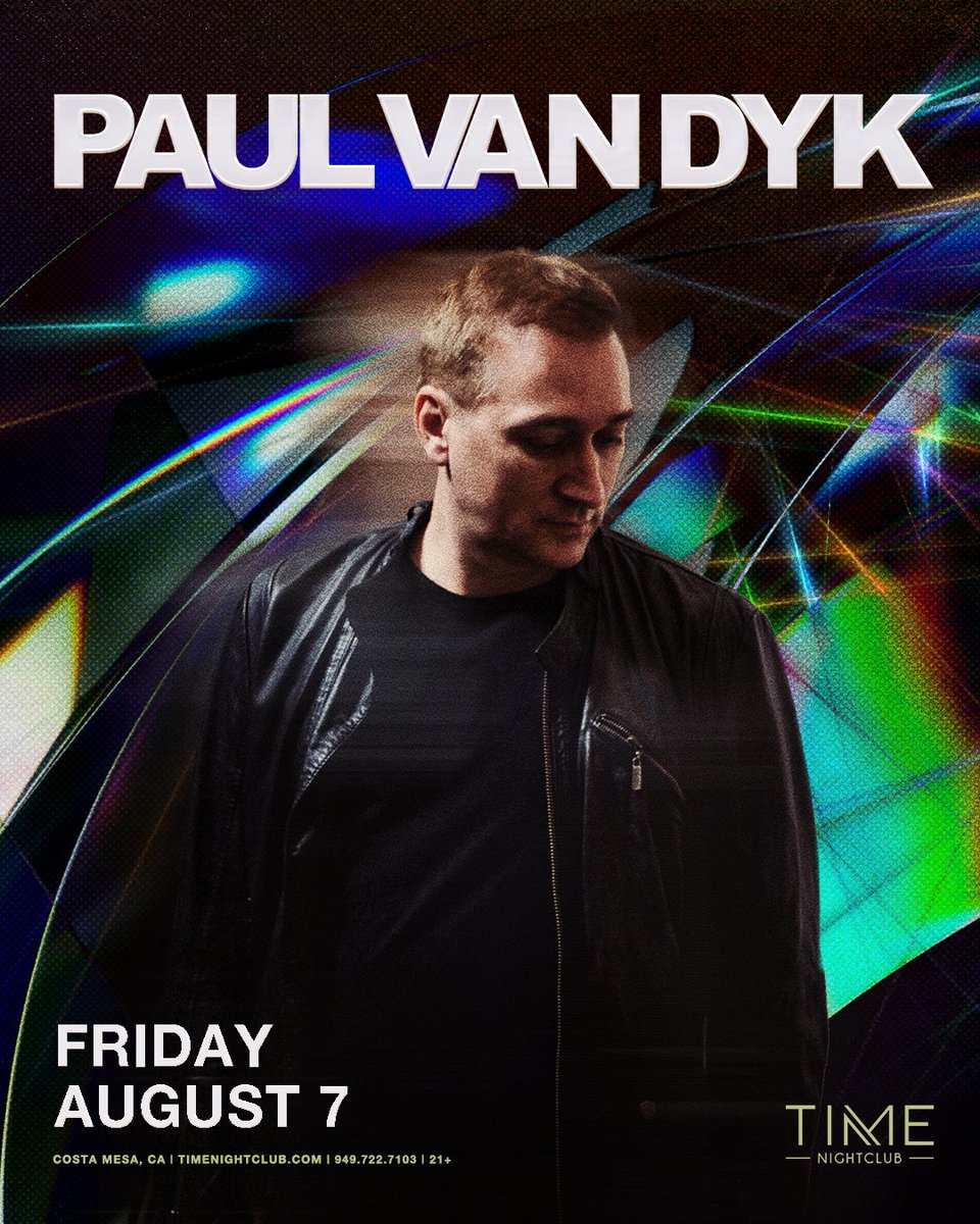 PAULVANDYK's tweet photo. US Weekender coming up! 
See you Friday at @timenightcluboc in Costa Mesa and Saturday at @45eastpdx in Portland. https://t.co/jY0neXpF4D