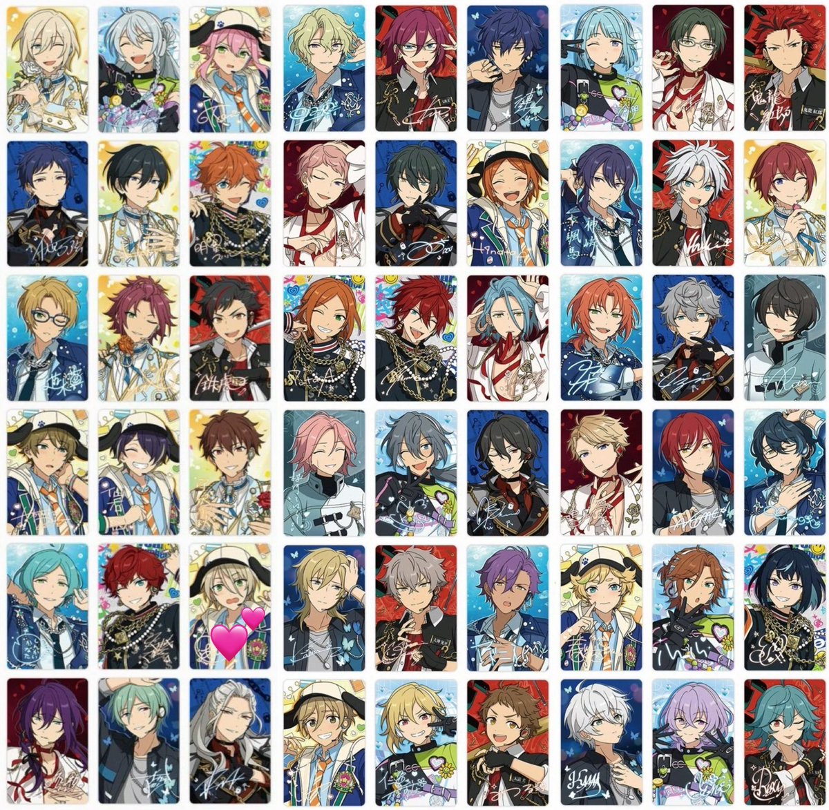 hina2hina2ta's tweet photo. 【交換】あんスタ 中国 10 UNIT SONG シリーズ キャラカード 

譲)英智渉桃李弓弦北斗スバル真真緒鉄虎翠忍千秋奏汰一彩マヨイ巽凪砂日和茨ジュン宗みかひなたゆうた燐音HiMERUこはくニキ零薫晃牙アドニス友也なずな光創敬人紅郎颯馬維吹司レオ泉凛月嵐夏目つむぎ宙斑エスカンナユメライカ

→ https://t.co/kA7cYKieH1