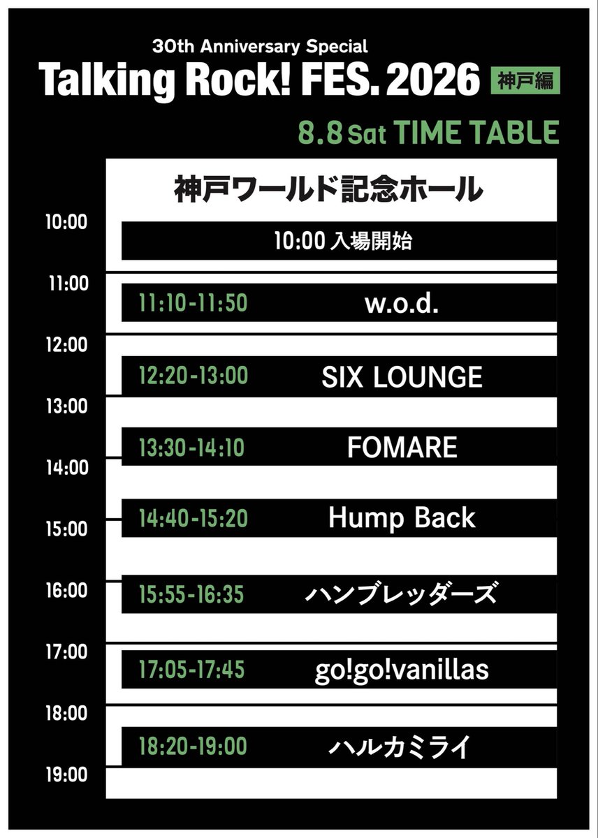 _fomare_'s tweet photo. ［NEXT LIVE］
2026年8月8日(土)
Talking Rock! FES 2026 <神戸編>

📍:神戸ワールド記念ホール
🕘:10:00 open / 11:00 start
FOMAREはDay.1
14:30~出演✨
👕:OPENより販売開始！
🔗: https://t.co/qeK7enoBEk

よろしくお願いします✊

#FOMARE
#TalkingRockFes https://t.co/0ZIepgLoEJ