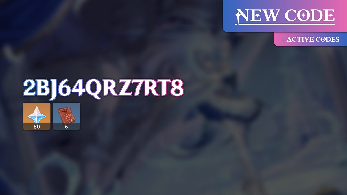 Gazette_Teyvat's tweet photo. ✨ Nouveau code ✨

Nouveau code : 60 primo-gemmes à récupérer !
→ 2BJ64QRZ7RT8 https://t.co/2QYOa35XS3

 #HeadingToSnezhnaya #GenshinSnezhnaya ︀︀#GenshinImpact https://t.co/VDyFAOoraN