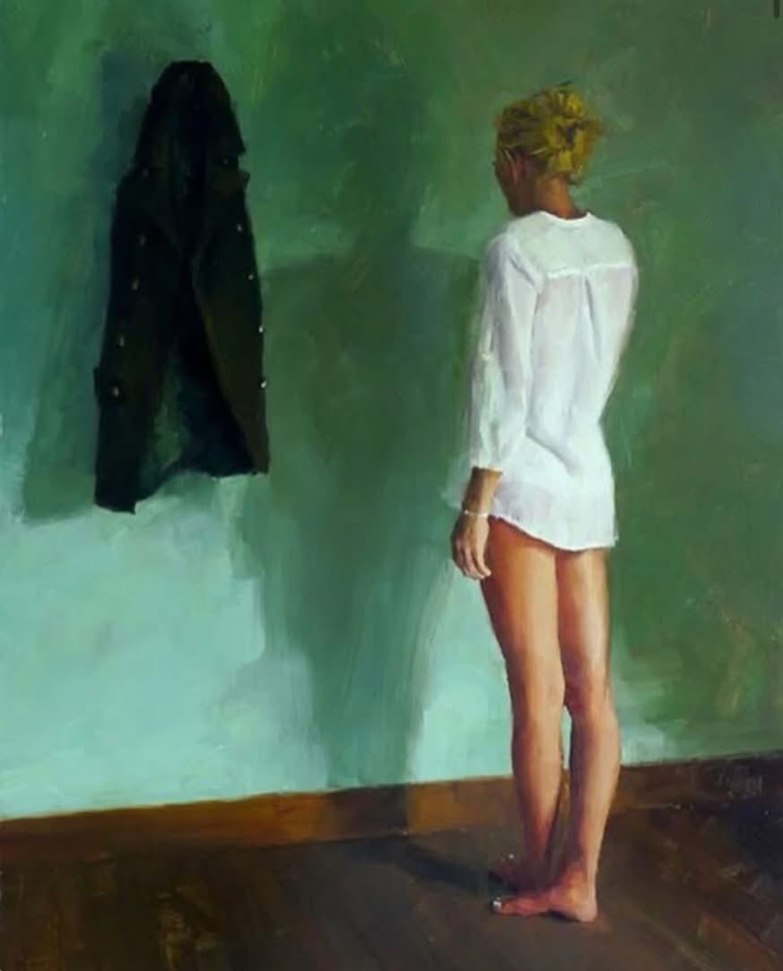 olgatuleninova's tweet photo. George Bodine (American, b.1955) 
"Anniversary," n.d.  
Oil on canvas 
30 x 24 in https://t.co/YtS4eN5dfY