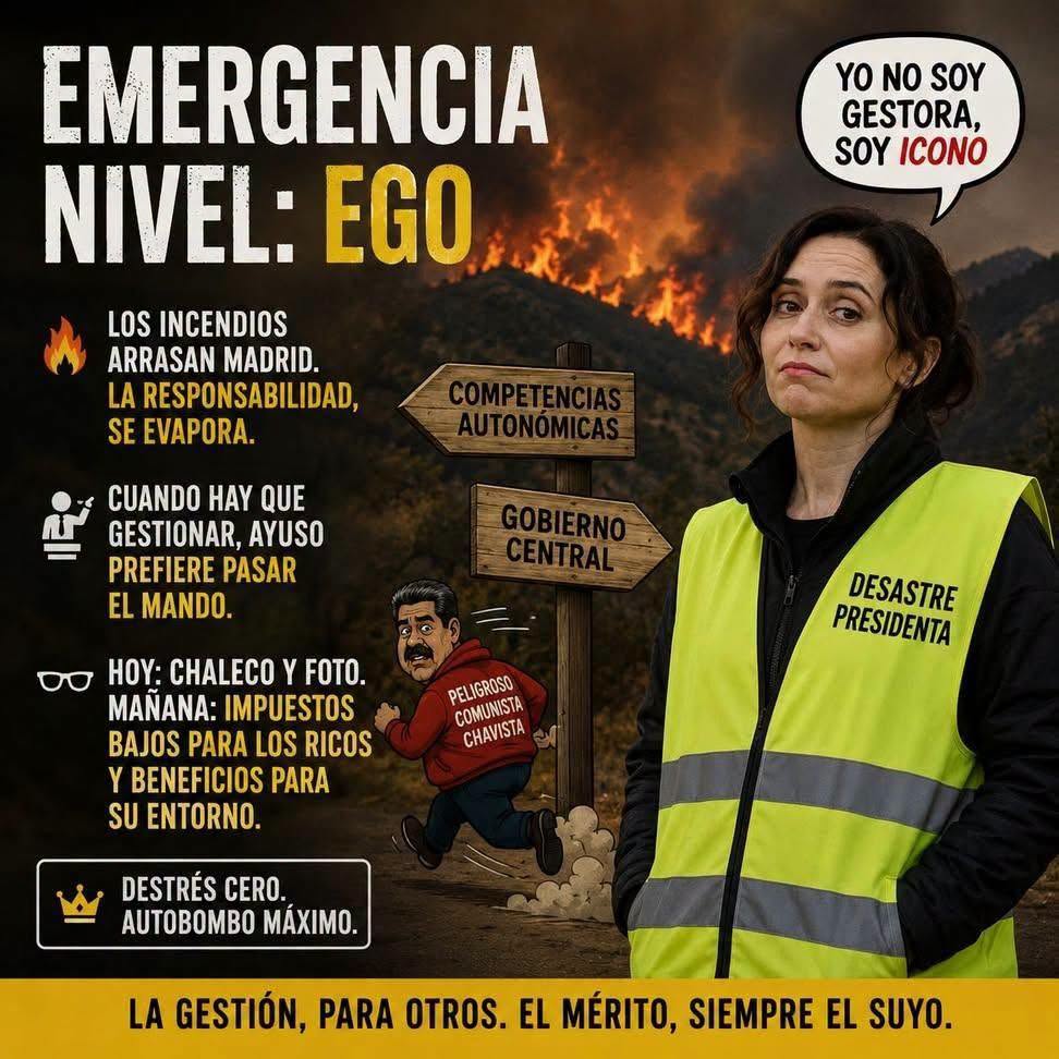 JuanBcn56's tweet photo. @IdiazAyuso La UME y los cuerpos llegados de otras comunidades para ayudar por la mala gestión de la comunidad con los incendios y la falta de inversion en prevención no cuentan https://t.co/rZf0FxoypC