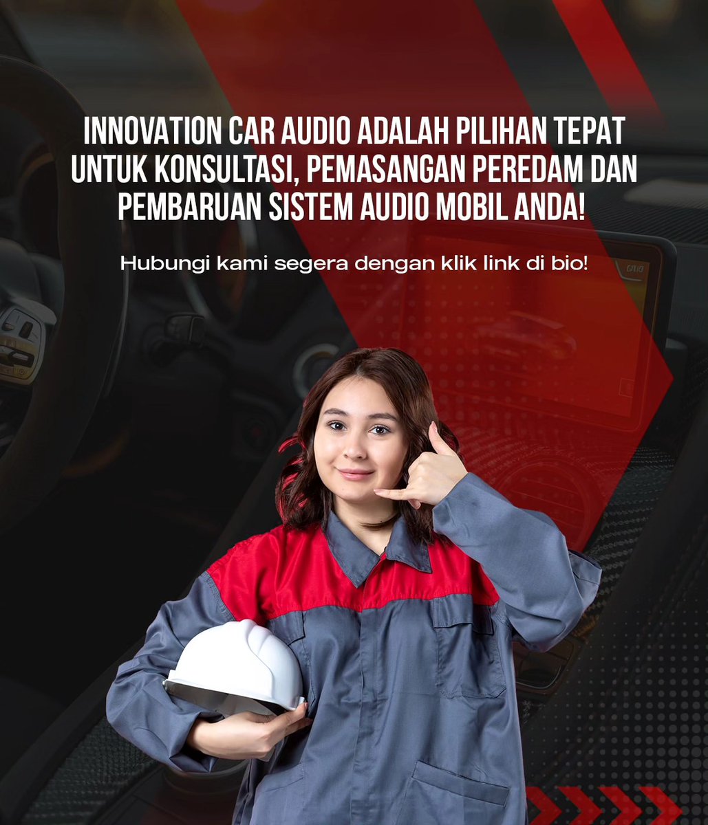 Audio_Peredam's tweet photo. Penting untuk melakukan konsultasi sebelum pemasangan peredam di mobil kesayangan kamu! Di Innovation Car Audio, kamu bebas berkonsultasi sebelum memutuskan pemasangan!

#upgradeaudiomobil
#upgradeperedammobil
#innovationcaraudio
#AudioMobiljakartabarat https://t.co/vVQk5BSkz1