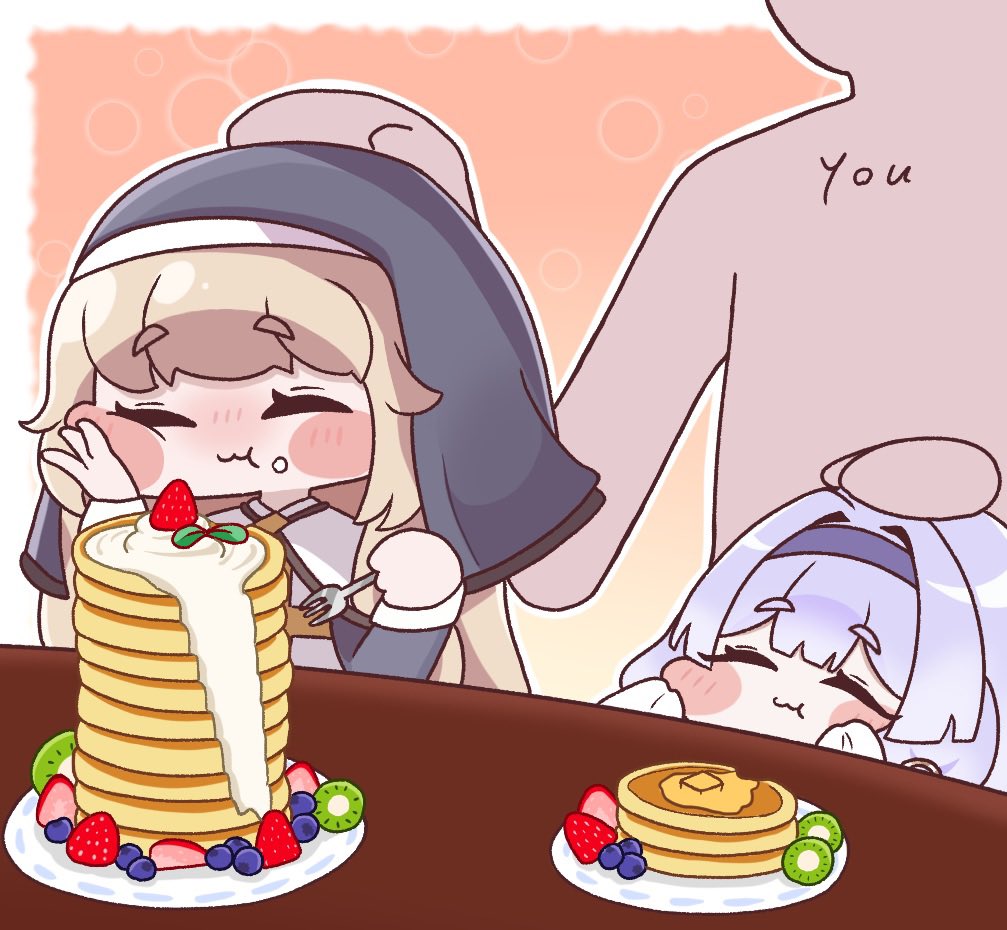 K0gure_'s tweet photo. ネルとヨミにパンケーキを食わせようとする漫画のその後

#トリッカル  #트릭컬 https://t.co/tdsnqW0a1j