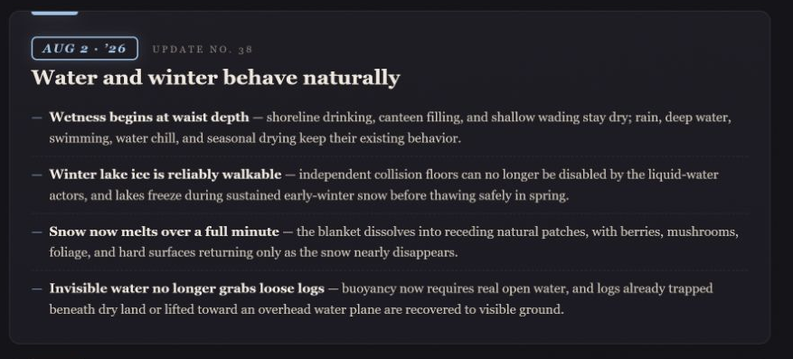blackthornlabs's tweet photo. Dev Log 38: Water and winter behave naturally.

Full notes: https://t.co/beaY2ToL5k

#MinusZero #UE5 #IndieDev https://t.co/1l6B0KFWI0