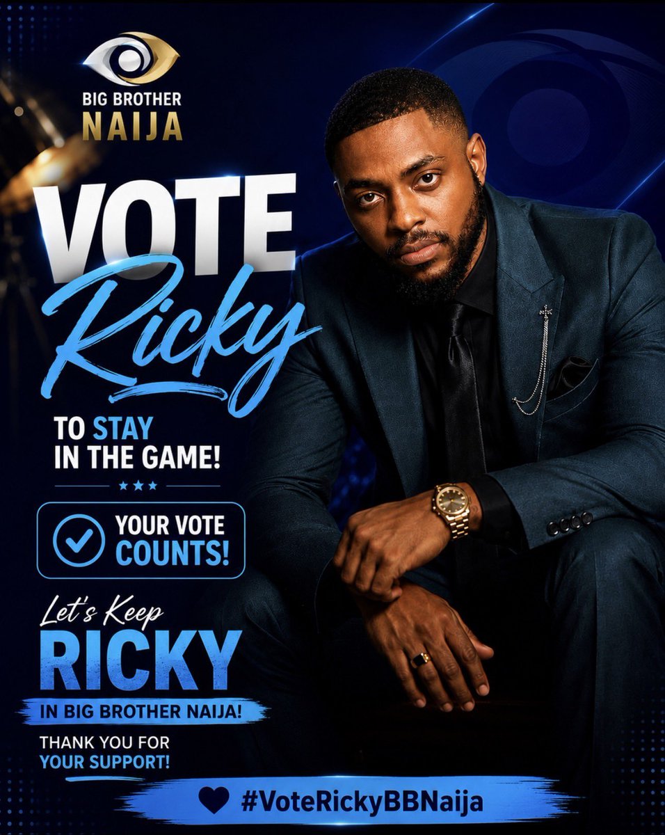 Nana57562939's tweet photo. ANOTHER DAY TO
VOTE RICKY
THE MONEY IS RISKY
#ParRickJumbo
#RiskRicky
#BBNaija
@Ricky_jumbo https://t.co/931NWH0nVH