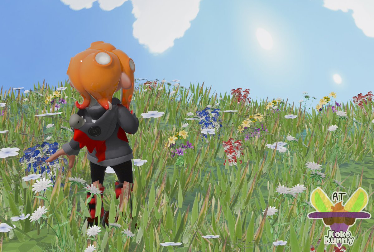 addiction_mocha's tweet photo. “Here in the garden, let’s play a game” idk I just wanted to make that reference lol it doesn’t really connect with these renders 💀 #splatoon #splatoon3d #splatoonblender https://t.co/jQmUud1m0o