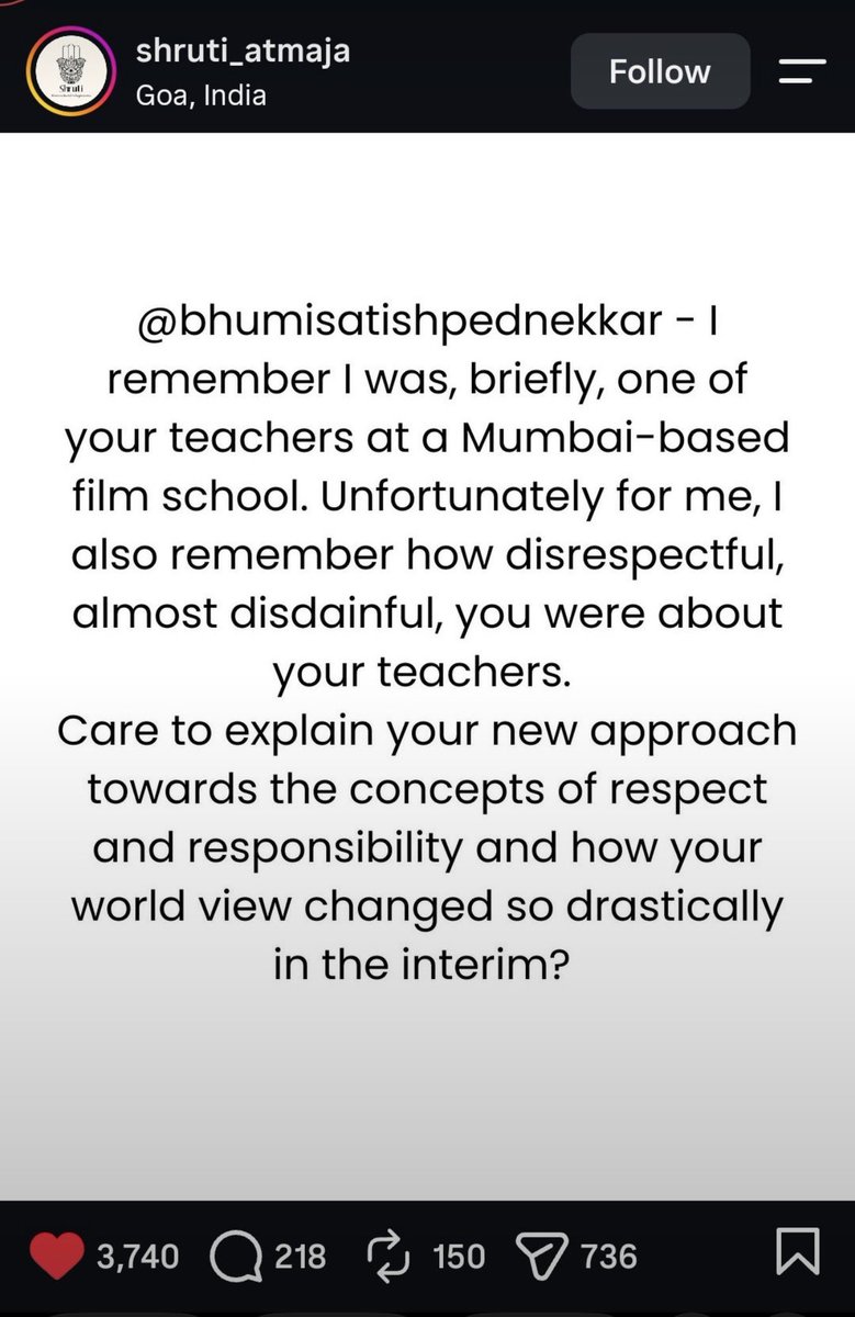 Chaotic_mind99's tweet photo. People are now exposing this hypocrite @bhumipednekar, who did a paid post supporting Modi. https://t.co/4sb46NXIg5