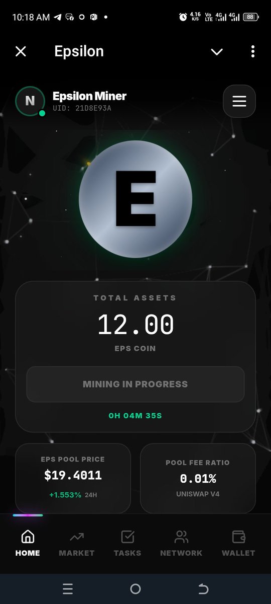 Vitusco1's tweet photo. @epsiloncryptox EPSILON mining is not like any other Telegram mining that wastes your precious time without tangible or any rewards at all. Epsilon is already listed and doing very well in the market, so mining Epsilon is mining for value https://t.co/FIgvrJv77z