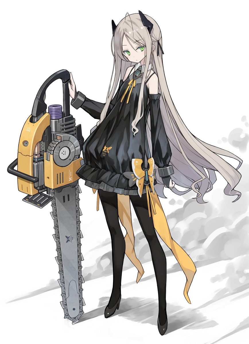 poco__'s tweet photo. チェーンソー娘 https://t.co/ydHOtB56RY