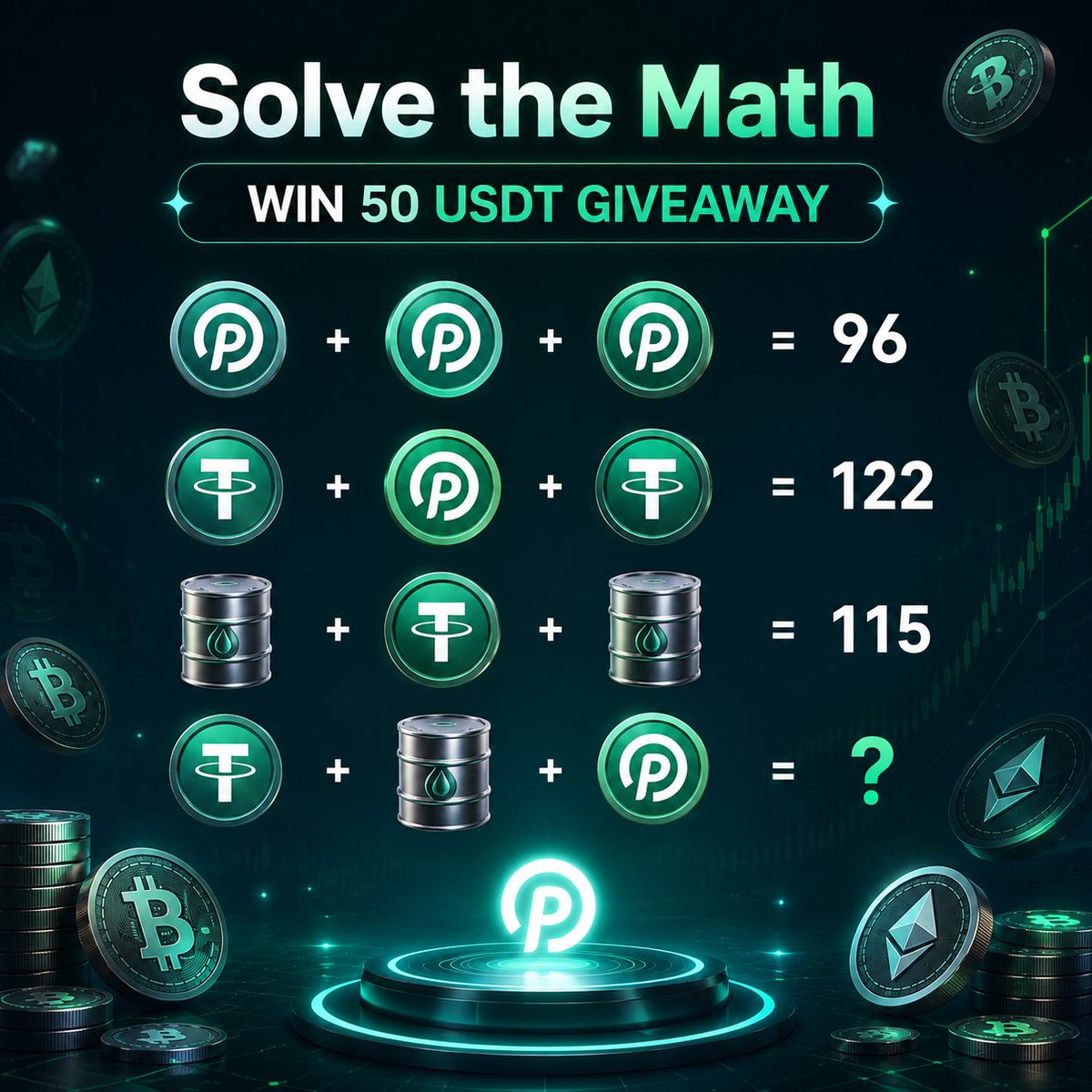 PokePayGlobal's tweet photo. $50 USDT Crypto Math Giveaway! 🎉
Think fast Can you solve this crypto math challenge?

🧩 How to Enter:
➕ Follow @PokePayGlobal & @PokePayFinance
❤️ Like & Repost 🔁 this Post
💬 Comment the correct answer + PokePay UID & 👥 Tag 2 friends

🎁 Prize: $50 USDT
🏆 Five winners will be randomly selected from all the correct participants.

📅 Deadline: August 16, 11:59 PM (UTC+8)

👉 Register：https://t.co/H1jYBBlYVc

#CryptoGiveaway #WinUSDT #PokePay