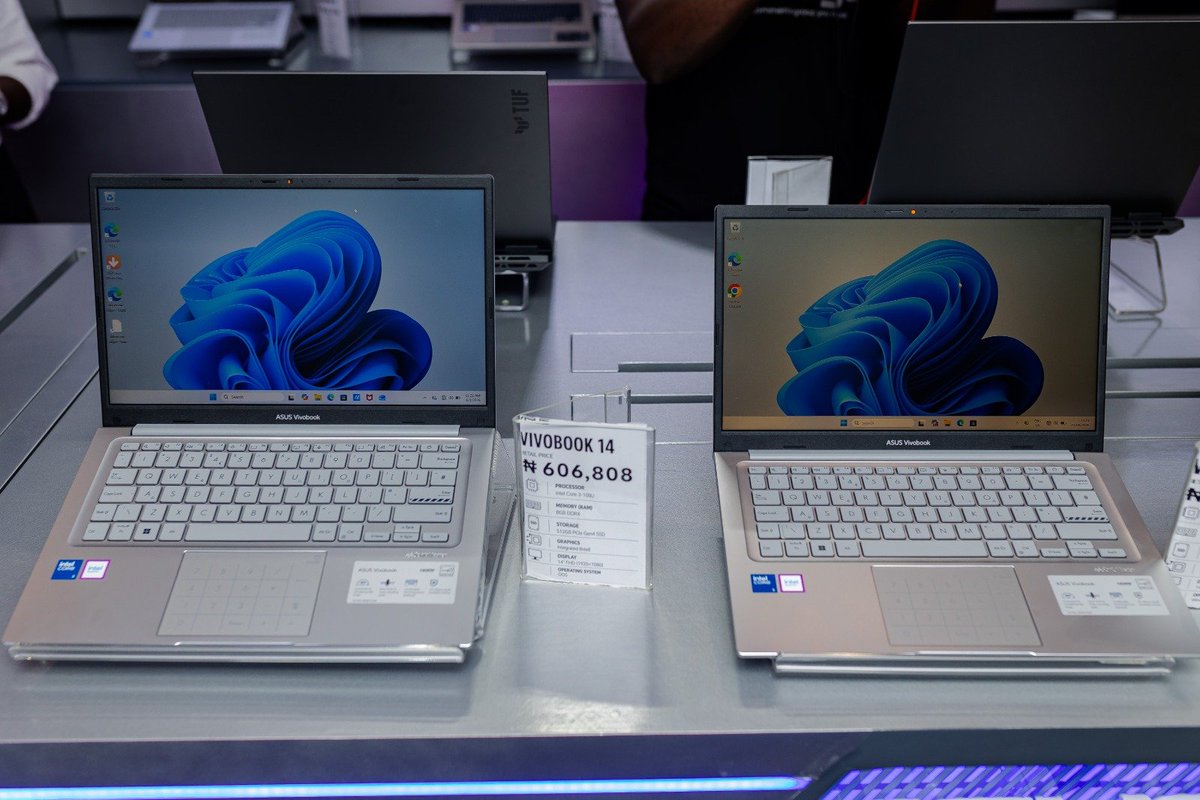 Konga1037FM's tweet photo. Big news for Nigerian tech lovers: ASUS just opened its first flagship store in Nigeria at Computer Village, and the range of computers and gaming laptops they brought is nothing short of impressive. You do not have to fight Lagos traffic. They are all available on Konga.

#Konga https://t.co/FTHPrpe4bu