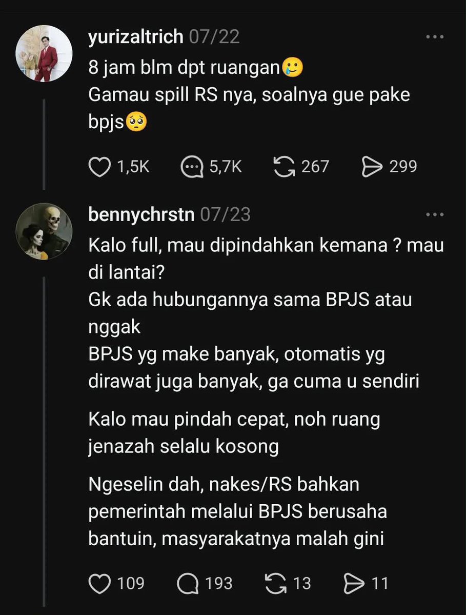 telurdaily's tweet photo. Dokter atau nakes yang modelan begini bener-bener lupa sama Sumpah Dokter dan hakikat pelayanan publik!

Pasien pakai BPJS itu sedang menggunakan hak konstitusinya untuk berobat, bukan lagi ngemis sumbangan ke kantong pribadi dokternya! https://t.co/Ab96hmi3pd