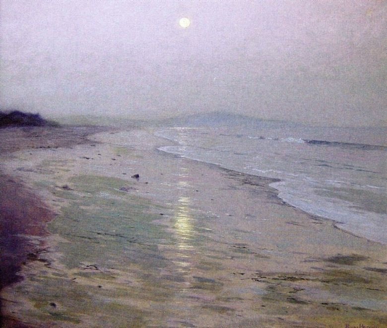 soundnimage's tweet photo. 러블 버지 해리슨 (Lovell Birge Harrison), 〈해변의 월출〉(1913) https://t.co/Ry8UzONbTg