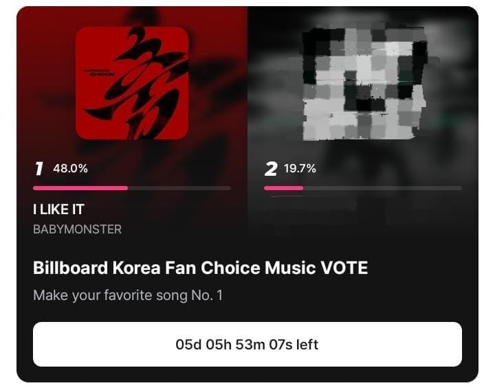 babymonchartss's tweet photo. [📢] BILLBOARD KOREA FAN CHOICE MUSIC |  1th Week of August

📲 APP: Mnet Plus
🗳️ Votos: 10x por dia
🔗: https://t.co/lsXy7lcpHE
🗓️ 4 de agosto~8 de agosto, às 23:59 (KST), 11:59 (BRT)

🎖️: O artista que conquistar o 1º lugar receberá um conteúdo exclusivo da Billboard Korea https://t.co/BA8rCN4MjQ