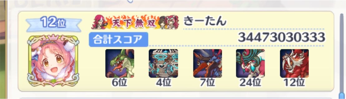 kitanPKR's tweet photo. 固定更新

7月のクラバトはスピリットホーンが面倒いボスでしたが、CRを風物理に振れず挑戦券もない状態でした…
来月はCR関連もハフバでどうなるか不明ですが、できるだけ頑張っていきたいです！

TPは8-2 https://t.co/NdJ1omf9C3