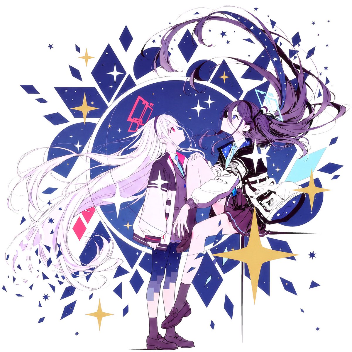yugure_gabo's tweet photo. おなじ光から、生まれた。
#AIart #ブルーアーカイブ #ブルアカ #BlueArchive #アリス #Aris #ケイ #Kei https://t.co/jb5ybYgGz1