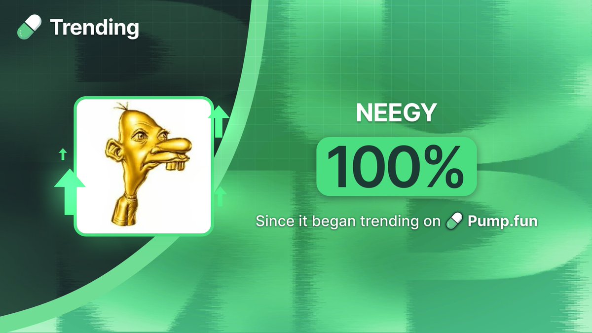 PumpfunEco's tweet photo. $NEEGY has pumped 100% since it began trending on pump fun! 🔥 https://t.co/wZUkcLZieq