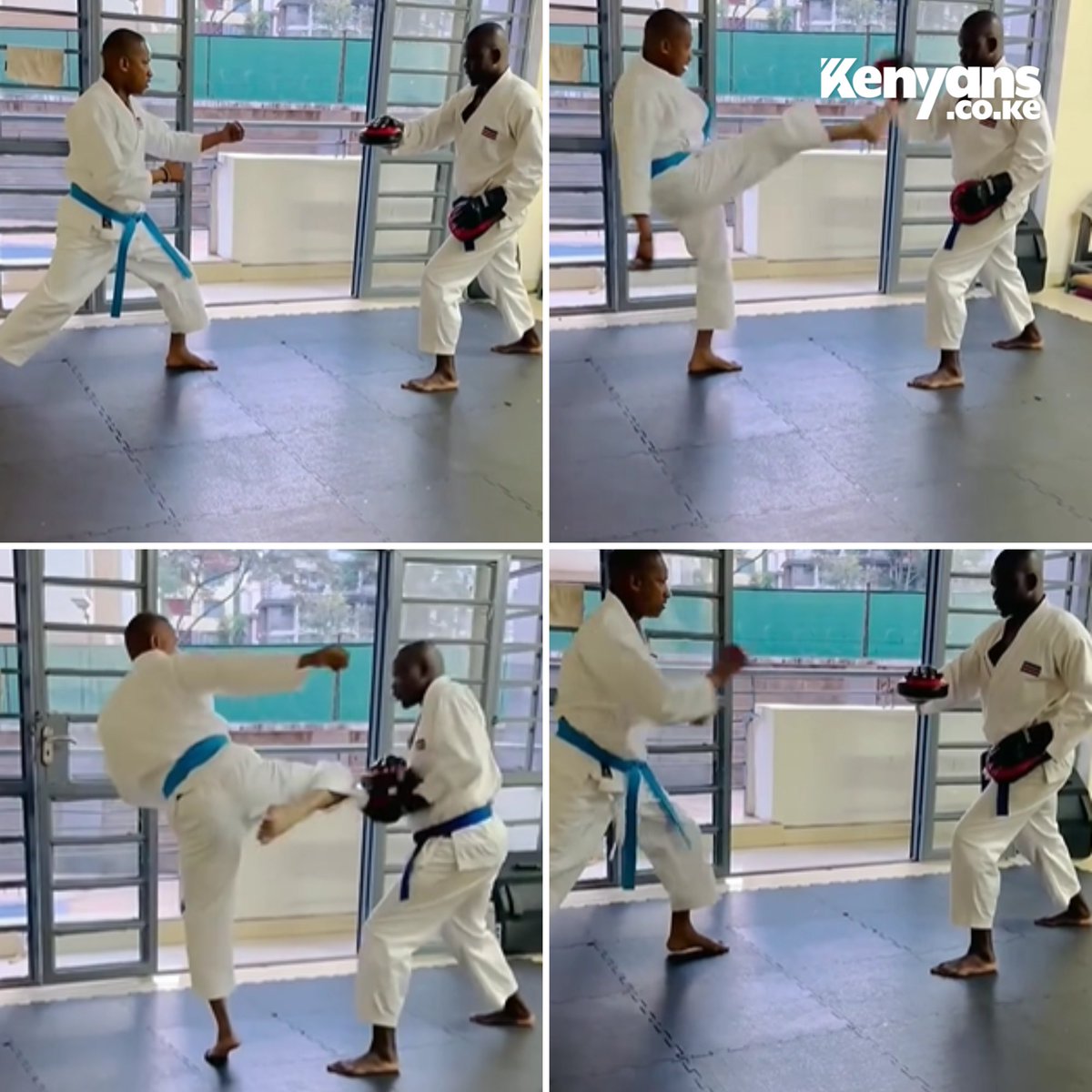 Kenyans's tweet photo. Babu Owino trains in Karate https://t.co/OhbBKiUHgS