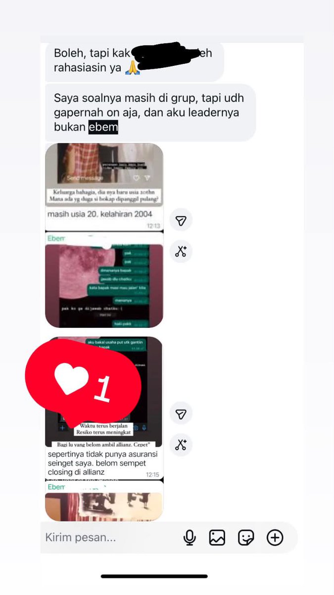LambeSahamjja's tweet photo. ada yang spill kelakuan terbaru ebe martono si duta bisnis franchise : 
- ada netizen ayahnya meninggal
- dijadiin bahan promosi asuransi sama “ebem” tanpa izin
- diajak nongkrong dulu, terus dipaksa halus kasih ktp & bayar rp200rb buat “kerjaan”
- awalnya nolak tapi dipaksa sampe akhirnya iyain
- belakangan ketauan instastory-nya dipake buat promosi asuransi tanpa izin
