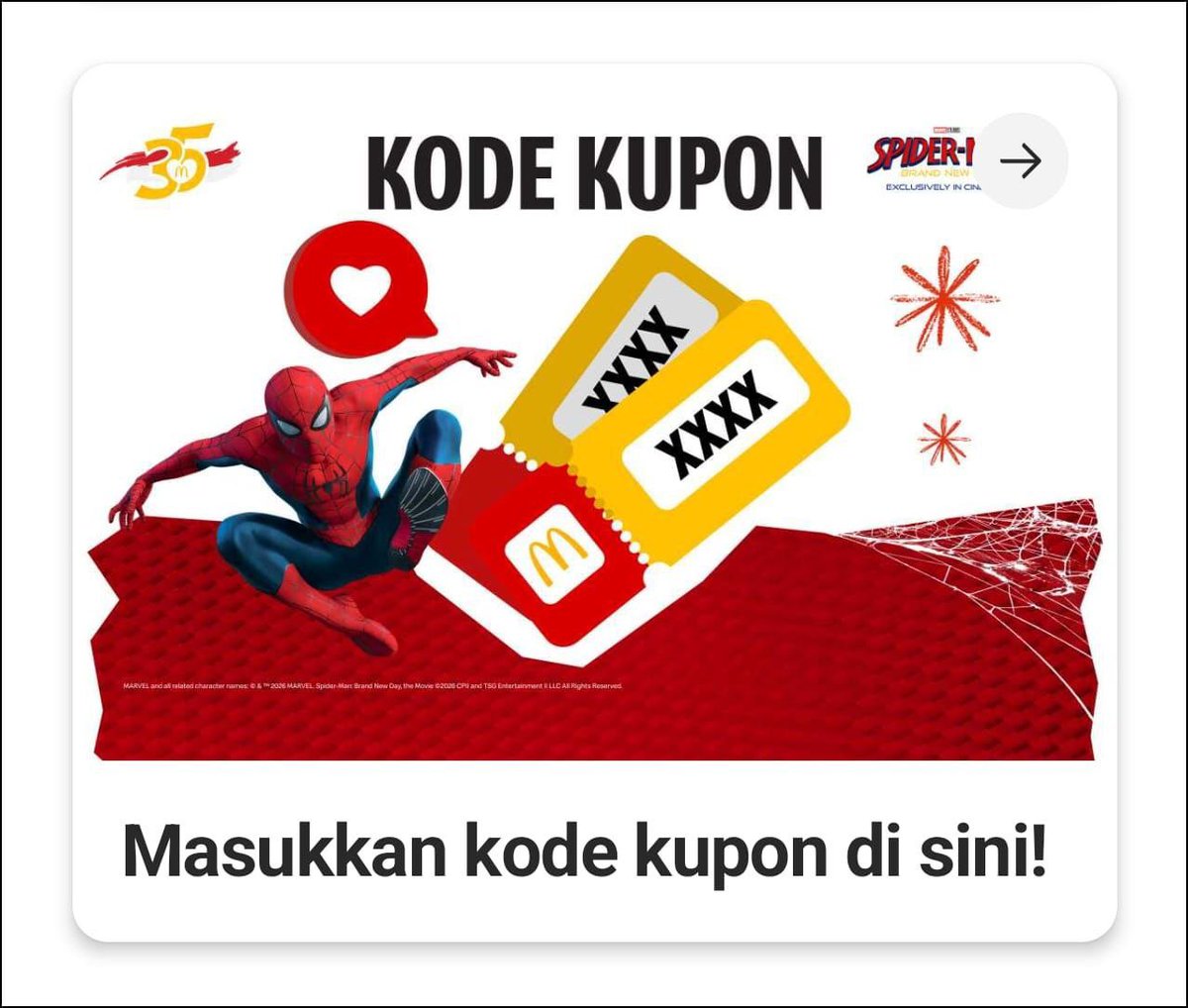_WoLes48's tweet photo. KODE MCDONALD'S TERBARU NIH‼️

Buka Aplikasi McDonald's, Input Kode Dibawah Ini :
• PasBanget3
• NyemilNugget3
• 3EnakNikmat
• BanyakUntungTantik
• PastiFavorit3
• 3McFlurryDuo

#mcd #voucher #diskon https://t.co/jQefZmZxOC