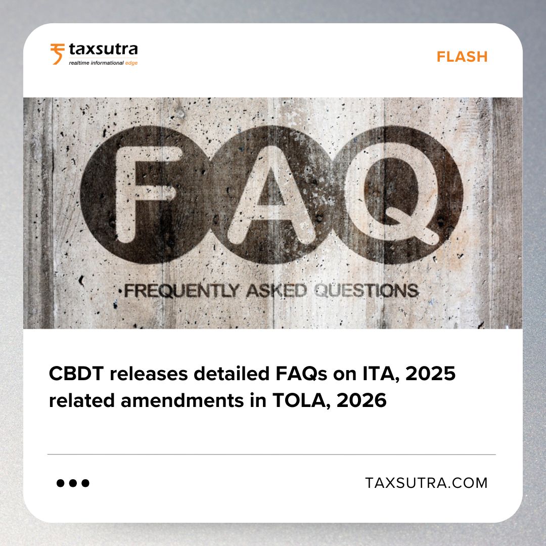 Taxsutra's tweet photo. CBDT releases 10 pager FAQs explaining the rationale, impact and purpose of amendments proposed to Income tax Act, 2025 in the just tabled Taxation & Other Laws (Amendment) Bill, 2026...
Read more>>https://t.co/4Gnigpci0N
#CBDT #IncomeTaxAct2025 #FAQs #IncomeTax #DirectTax https://t.co/CoCg40wdV5