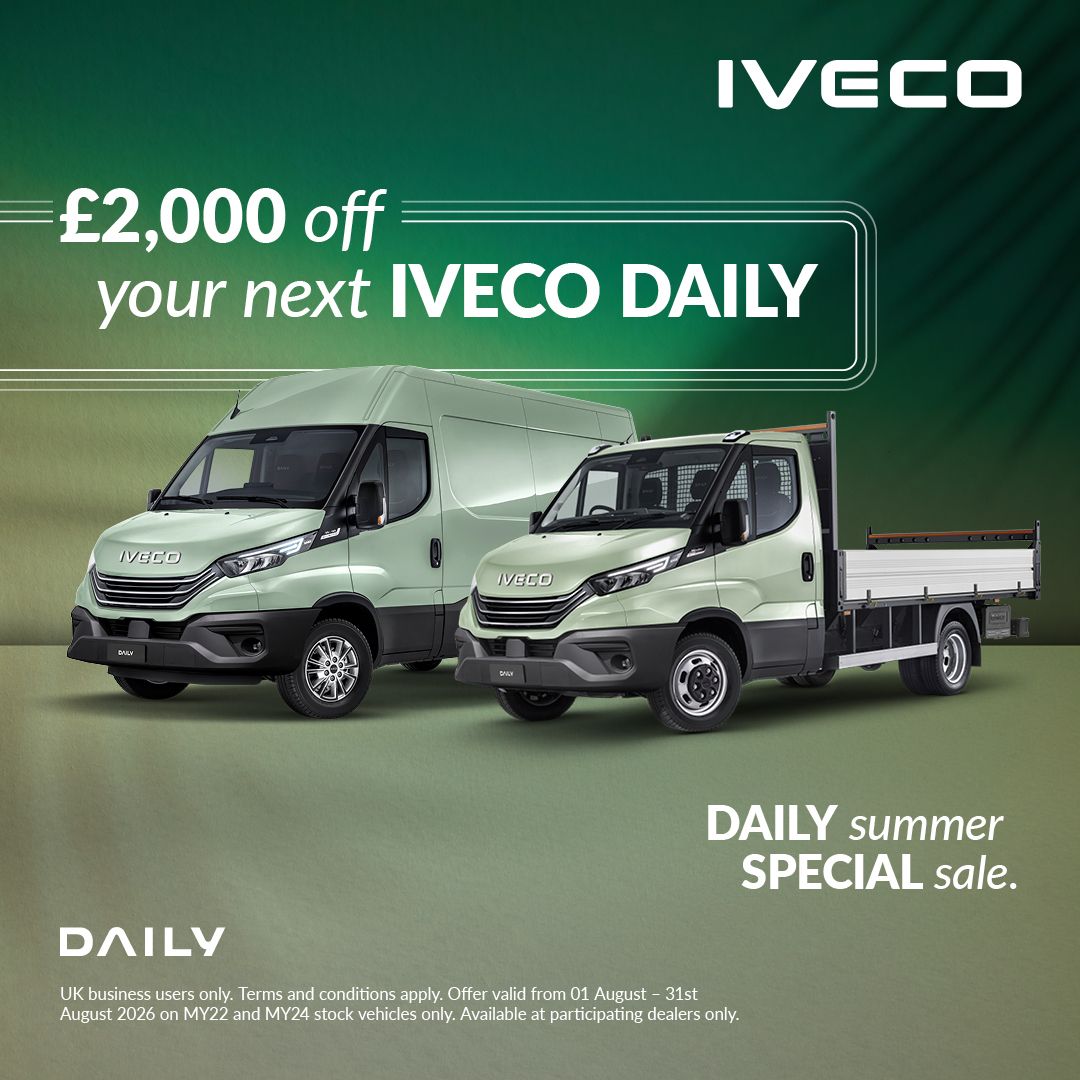 NETVLtd's tweet photo. ***SUMMER SALE EXTENDED***

Save £2,000 on selected IVECO Daily MY22 and MY24 Stock Vehicles at North East Truck &amp; Van

Find out more - https://t.co/DJnueAWQ9l 

Call 01642 370555 to speak to your local IVECO specialist

#IVECO #Daily #Offers #SummerSale https://t.co/0cKov4A4Fr