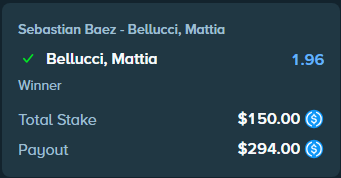 scoreboardds's tweet photo. ATP Montreal 🇨🇦

Mattia Bellucci ML @ 1.96 / -104 🧙‍♂️🪄

Bellucci has been playing the better hard-court tennis lately, and his aggressive lefty game gives him the edge over Baez, who is still far more comfortable on clay. https://t.co/FTQWOhcTpf