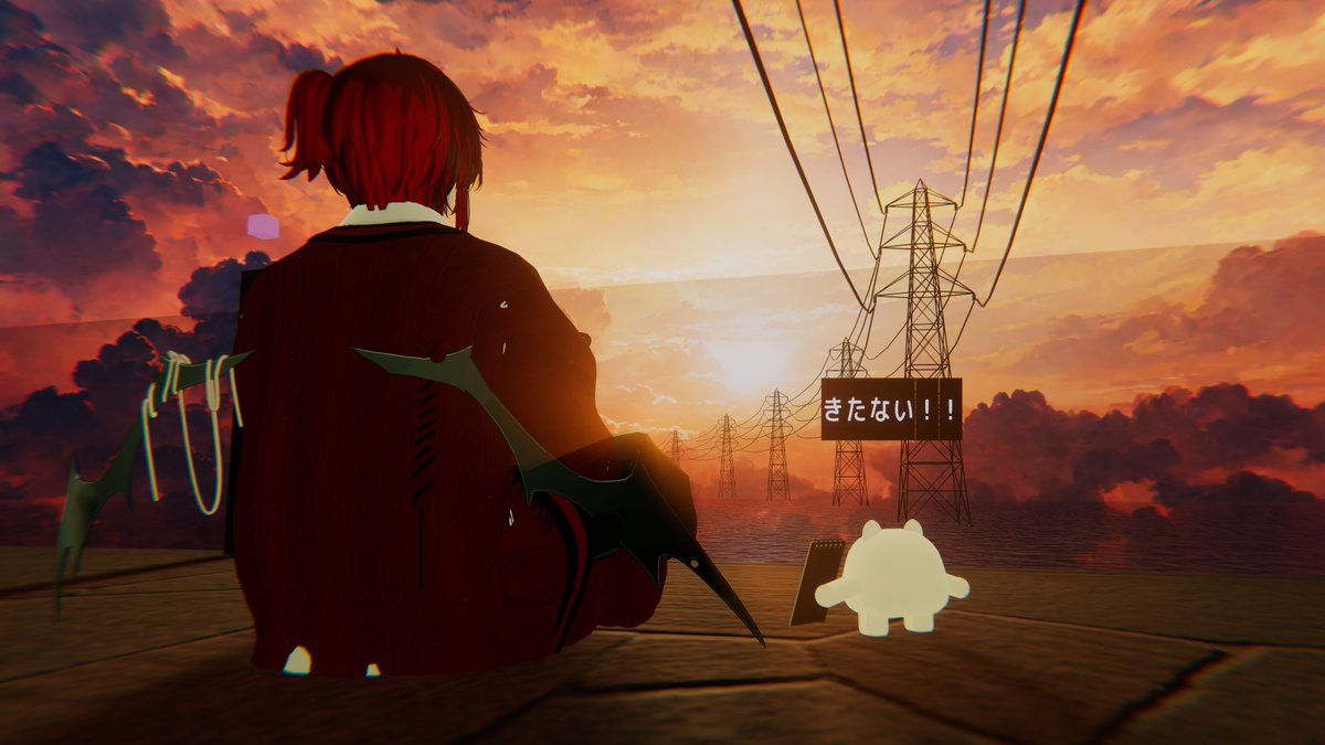by_vanilla_san's tweet photo. 夕日きれいだね
#ムチォ https://t.co/equpJMhQdN