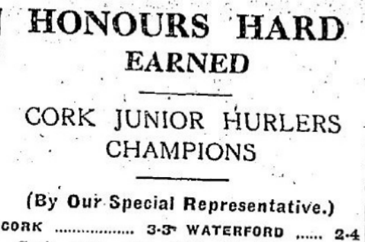 SportsHistory26's tweet photo. On this day in 1929 @OfficialCorkGAA and @WaterfordGAA clashed in the @MunsterGAA Junior Hurling Championship Final at Waterford City...#cork #waterford #hurling #gaa #ireland https://t.co/SqeeQjPzPT